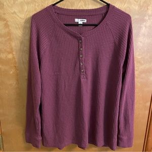 Sonoma Waffle Knit Henley Shirt